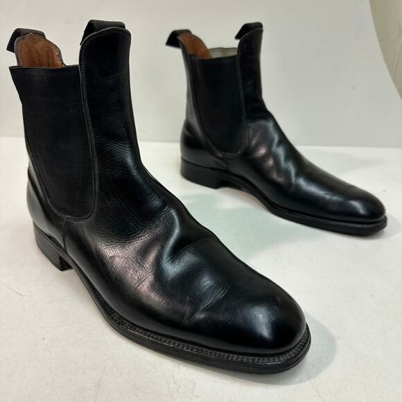 VERY GOOD VTG Tricker's x Miller's New York Chelsea Boot Black Calf Men's US 8.5 - Picture 3 of 11